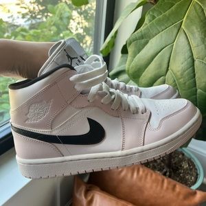 Nike- High Tops, pink black and white. Barely worn.